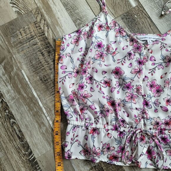 New Cupcakes and Cashmere Pink Floral Cortina Cami Size Large - Picture 9 of 9